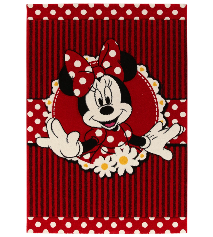 Tappeto "minnie premium" rosso, 190x133 cm